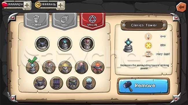 Giao diện Trang bị trong game Vua Thủ Thành