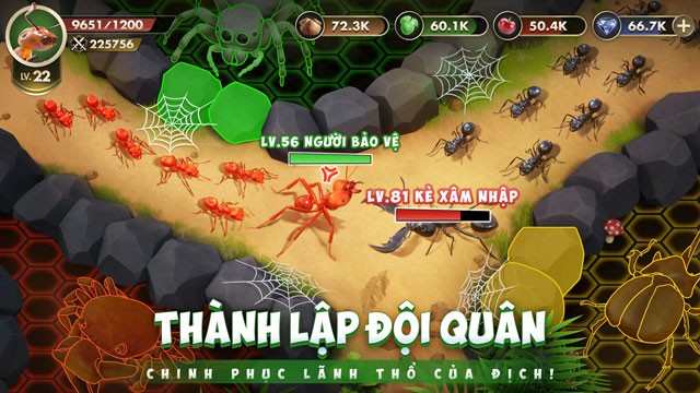 Thành lập đội quân - Chinh phục lãnh thổ của địch