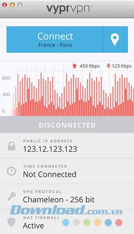 Kết nối với máy chủ trên hơn 50 quốc gia