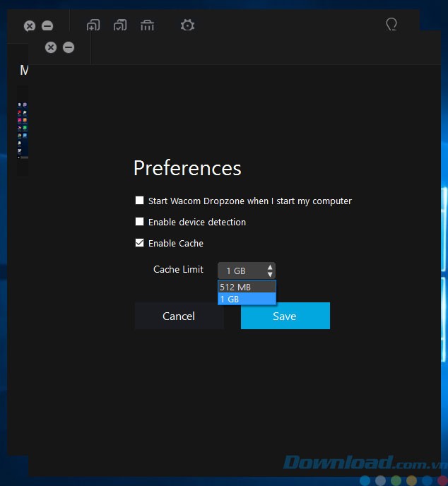 Các lựa chọn thiết lập