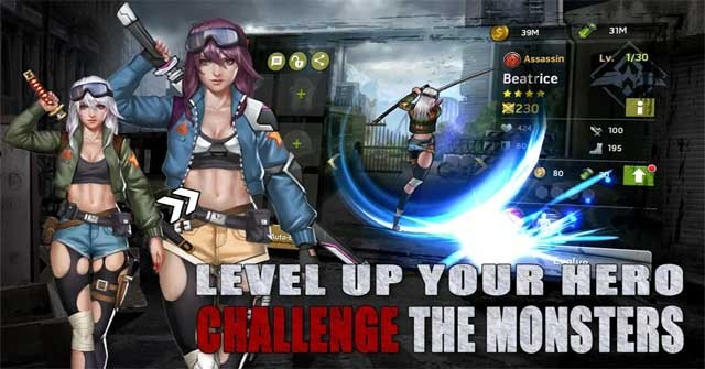 Thăng cấp cho anh hùng của bạn và thách thức những con quái vật hung hãn