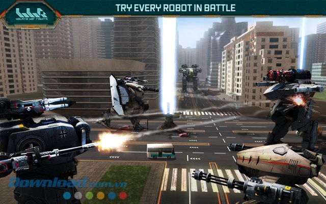 Màn đấu game Walking War Robots