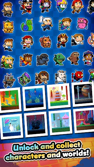 Mở khóa và thu thập các nhân vật và thế giới