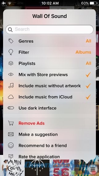 Thực đơn Wall of Sound
