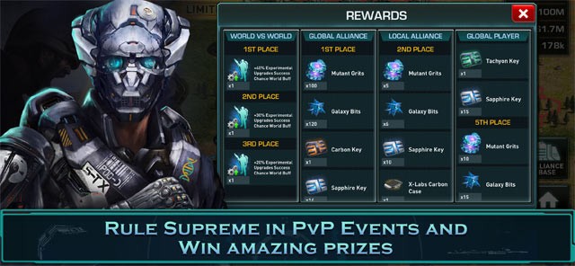 Chinh phục vô số sự kiện PvP thách thức và giành nhiều giải phưởng tuyệt vời