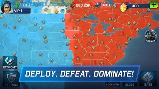 Dẫn quân đi khắp bản đồ thế giới, đánh bại đối thủ và giành chiến thắng