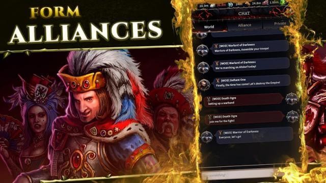 Thành lập liên minh với người chơi khác và cùng nhau chiến đấu trong Warhammer: Chaos & Conquest