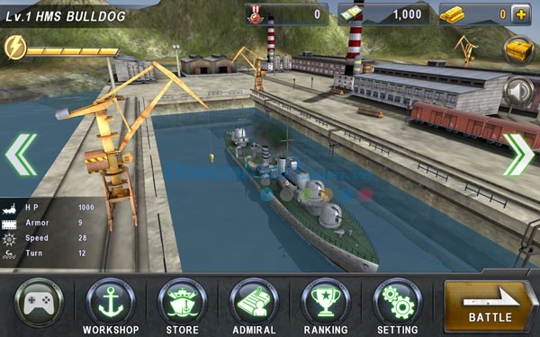 Warship battle: 3D world war II cho Android