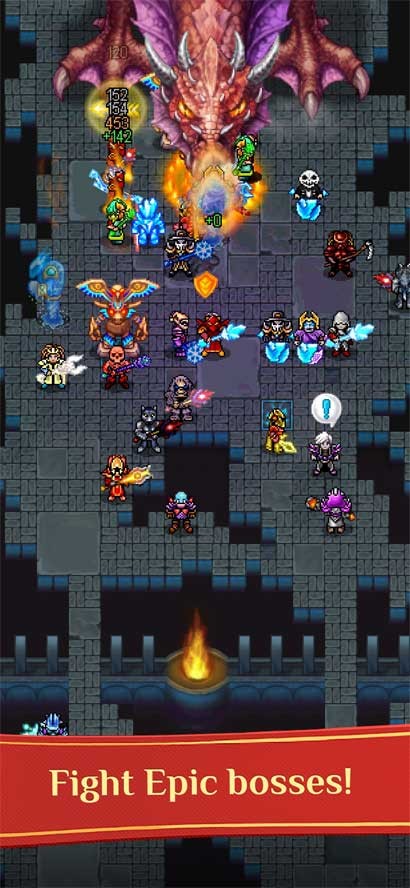 Chiến đấu chống boss trong Warspear Online cho iOS