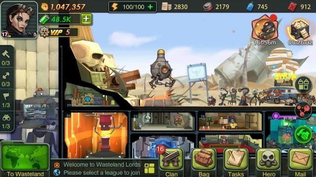 Xây dựng nơi trú ẩn của bạn trong game Wasteland Lords
