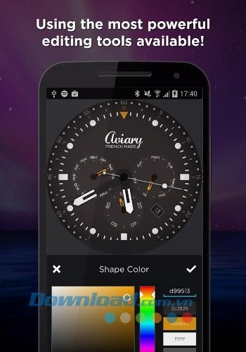 WatchMaker Watch Face hỗ trợ nhiều công cụ chỉnh sửa