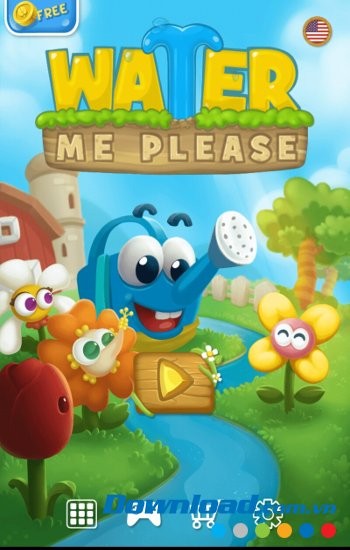 Water Me với giao diện màn hình chính