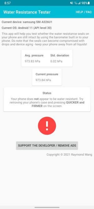 Hoặc điện thoại của bạn không còn / không có khả năng chống nước