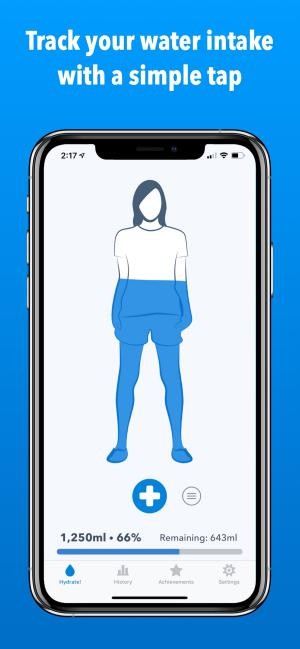 WaterMinder giúp theo dõi lượng nước trong cơ thể bạn chỉ với một chạm