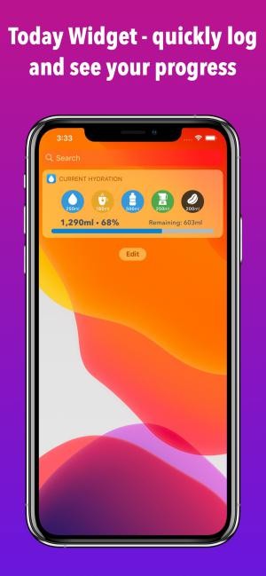 Theo dõi quá trình nạp nước vào cơ thể nhanh chóng với Today Widget
