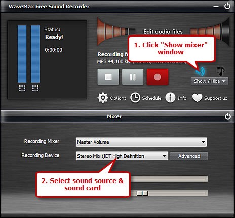WaveMax Free Sound Recorder