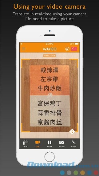 Dịch ảnh bằng camera iPhone
