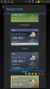 Weather & Clock Widget for Android