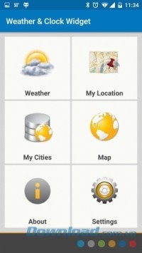 Weather & Clock Widget for Android Ad Free cho Android đa năng