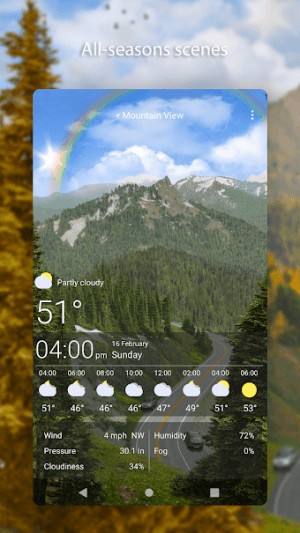 Weather Live Wallpapers cho bạn thưởng thức các phong cảnh theo mùa