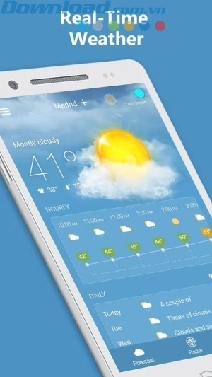 Dự báo thời tiết theo thời gian thực