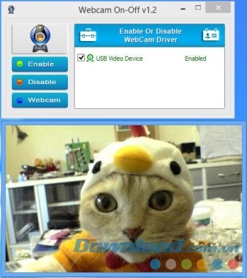 Tính năng Webcam được tích hợp sẵn trong phần mềm