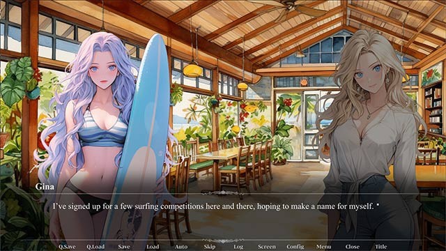 Khám phá câu chuyện tình yêu lãng mạn của Rachel và Zoe trong game anime Weekend in Waimanalo