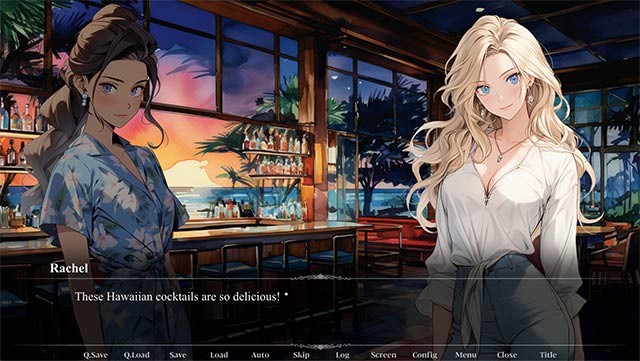 Game Weekend in Waimanalo đi theo phong cách Visual Novel với đồ họa mang hơi hướng phương Tây