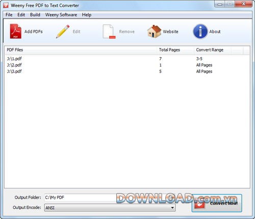 Weeny Free PDF to Text Converter