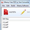 Weeny Free PDF to Text Converter - Chuyển đổi PDF sang Text miễn phí
