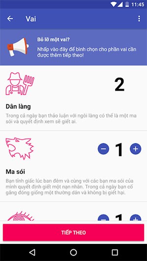 Chọn vai trong Ma sói