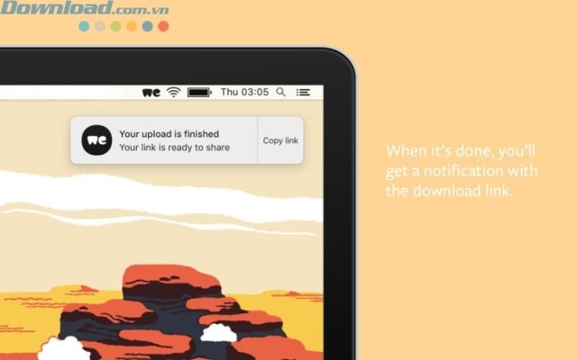 Khi hoàn thành, bạn sẽ nhận được thông báo và link tải