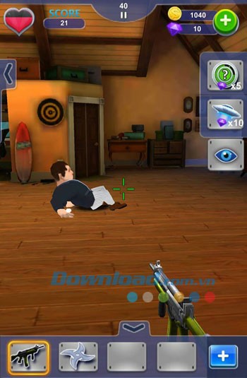 Giao diện chơi game Whack the Boss trên Android