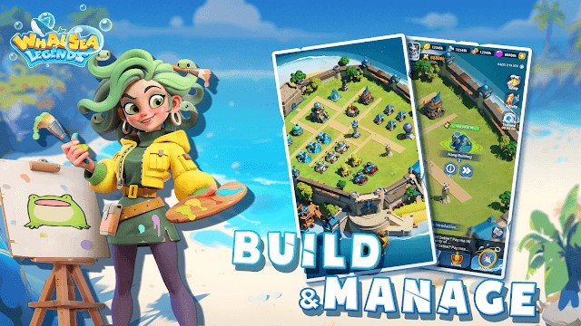 Xây dựng và quản lý thành phố giữa biển của bạn trong game Whalsea Legends