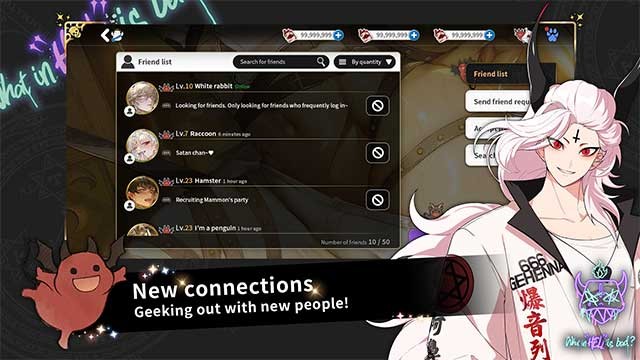 Các nhân vật có thể chạm và tương tác