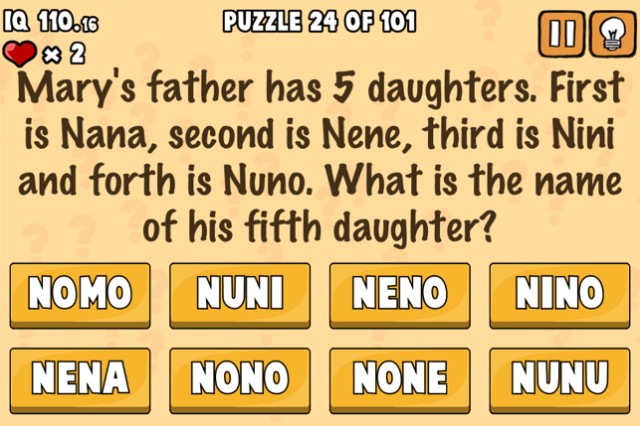 Các câu đố hack não