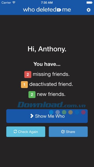 Who Deleted Me on Facebook cho iOS