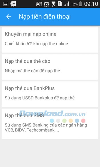 Nạp tiền điện thoại