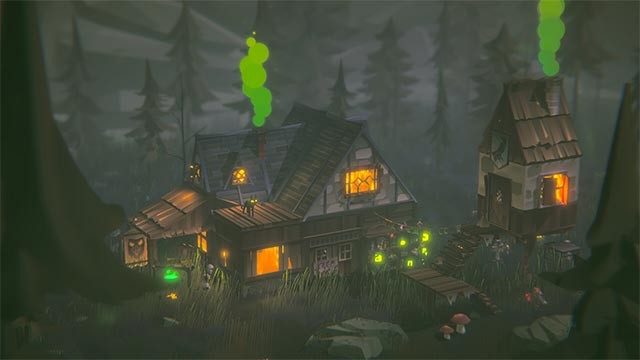 Xây dựng mô hình thu nhỏ ấm cúng giữa những khu vực bí ẩn trong game Wicked Cabins