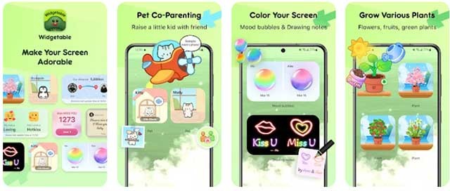 Widgetable: Adorable Screen cho phép bạn nuôi thú cưng hoặc cây ảo trên màn hình