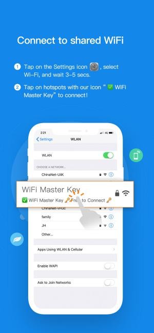 Tìm điểm phát WiFi miễn phí với WiFi Master Key