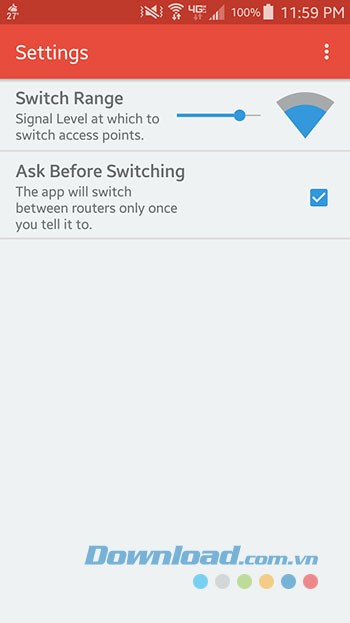 Thiết lập ngưỡng tín hiệu mạng