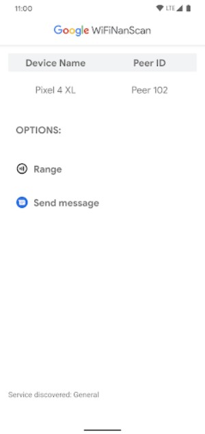 Ứng dụng dựa trên WiFi Aware/NAN API.