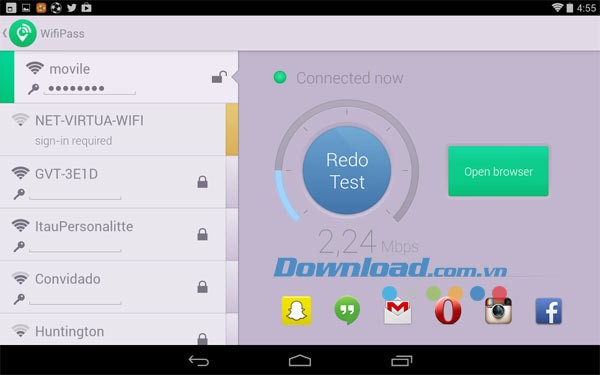 WifiPass - Free internet cho Android