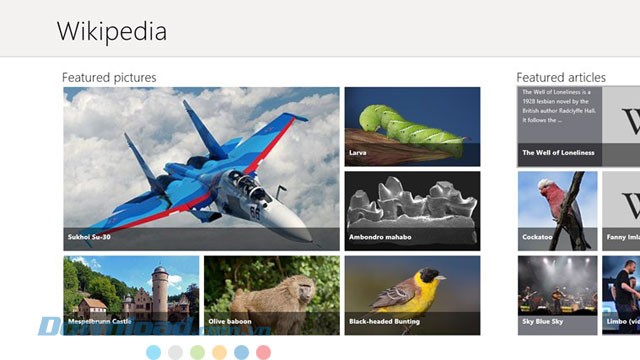 Giao diện quen thuộc của Wikipedia