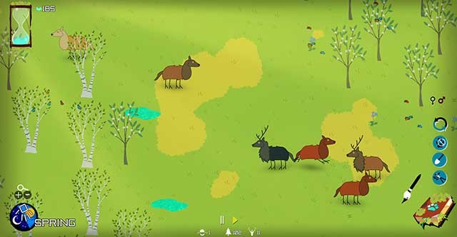 Quan sát thế giới của bạn phát triển, xem các sinh vật tương tác với nhau