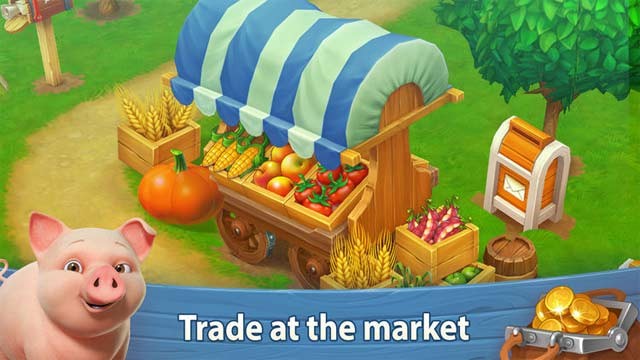 Buôn bán nông sản trong chợ