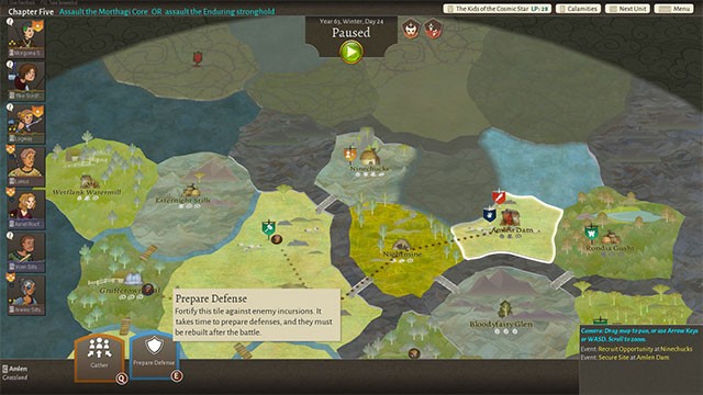 Khám phá bản đồ Wildermyth với vô vàn sự kiện và câu chuyện hấp dẫn.