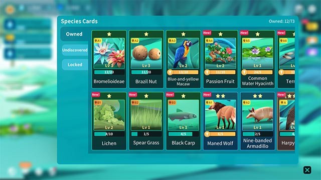 Thu thập thẻ bài để mở khóa các loài mới trong Wildlife Planet game