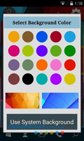 Bảng màu của Win 10 Launcher